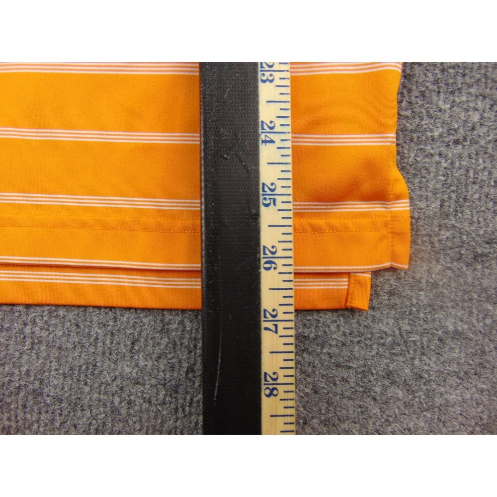 Mercer Bears Polo Mens Med Puremotion Orange Striped Adidas Golf Gorpcore Sporty - Picture 5 of 9